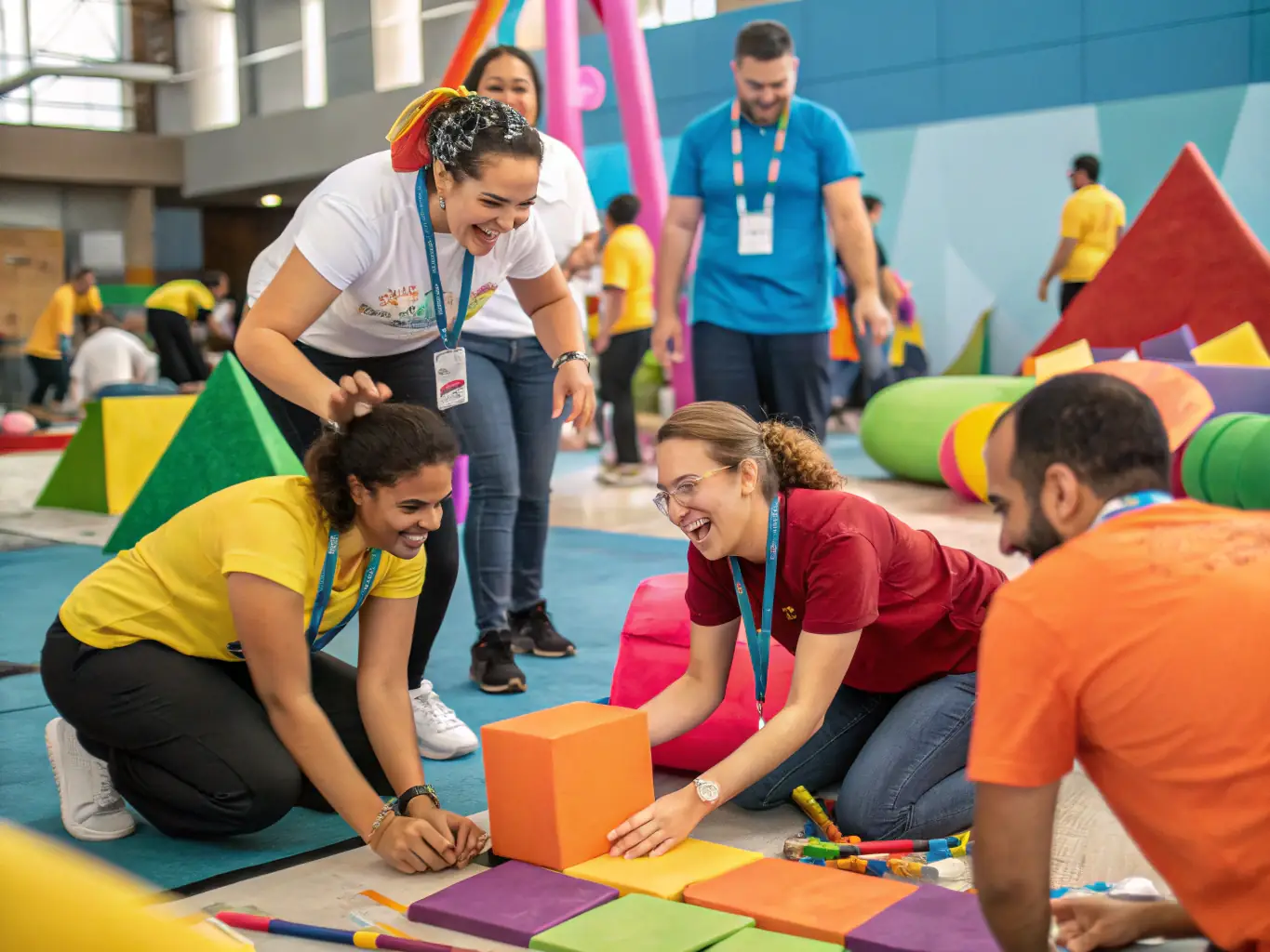 A vibrant photo of participants actively engaged in a cultural workshop at ASSOCIATION MULTICULTURELLE CRITEUILLOISE, showcasing hands-on learning and community interaction.